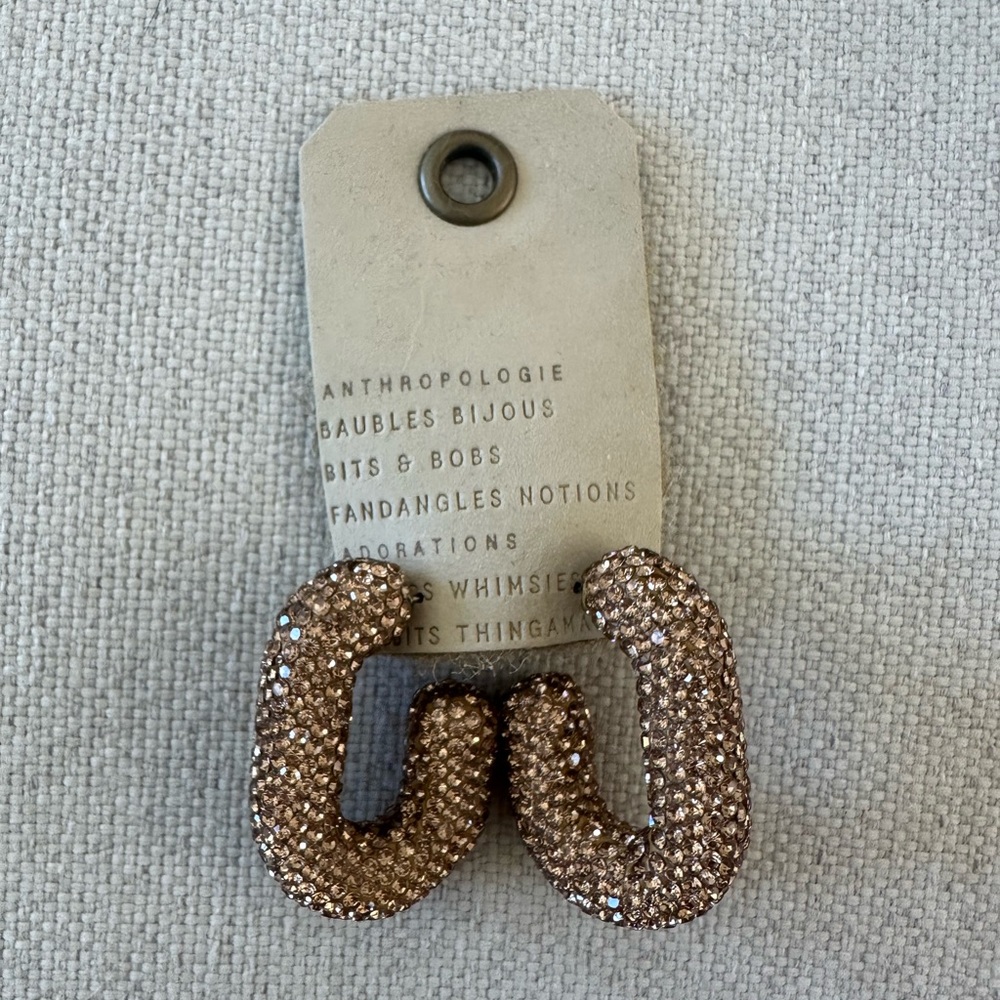 Anthropologie Sparkling Gold Earrings